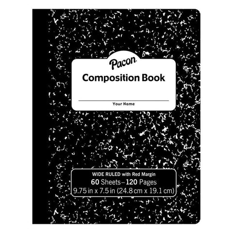 BLACK MARBLE HARDCOVER COMPOSTITION