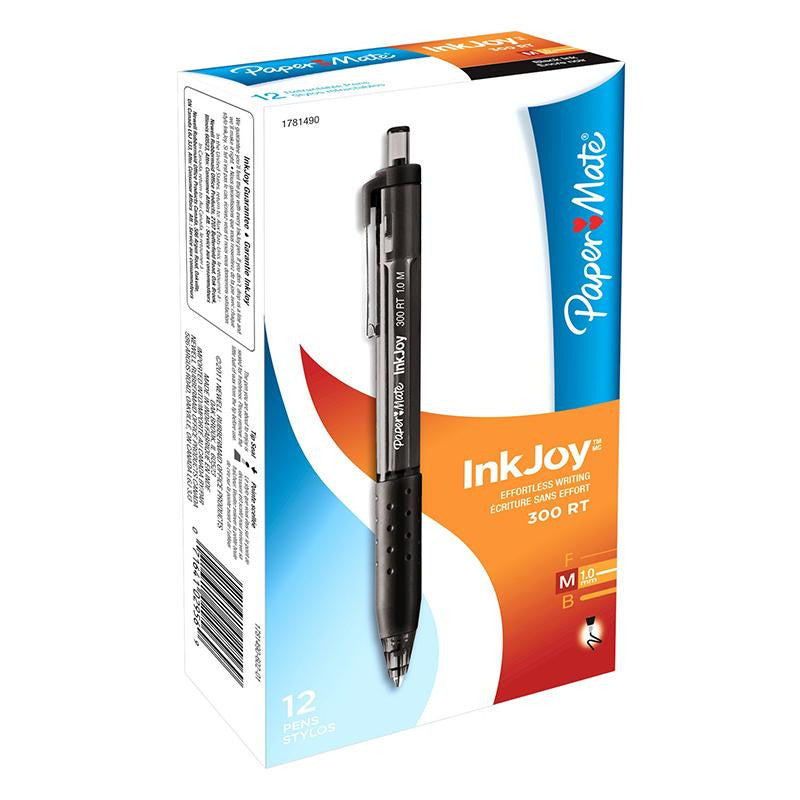 BLACK PAPER MATE INKJOY 300 RT 12CT