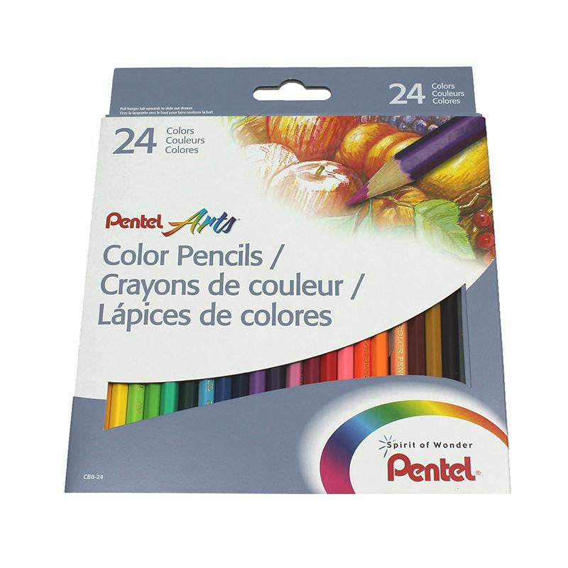 PENTEL COLOR PENCILS 24 COUNT