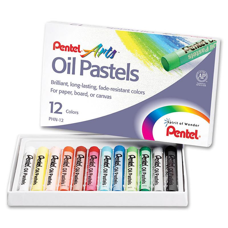 PENTEL OIL PASTELS 12 CT