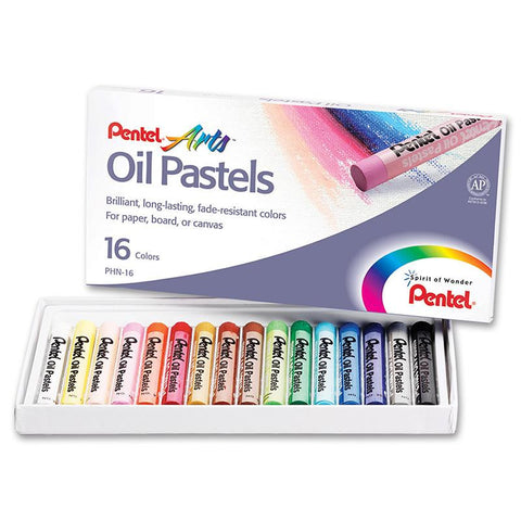 PENTEL OIL PASTELS 16 CT