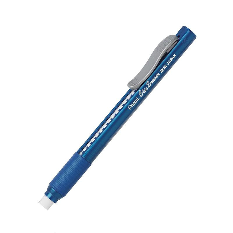 PENTEL CLIC ERASERS GRIP BLUE