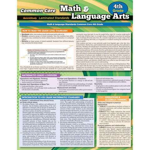 COMMON CORE GR 4 MATH & LANGUAGE