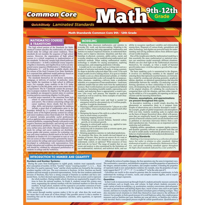 COMMON CORE MATH GR 9-12