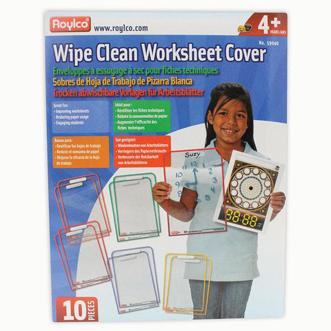 WIPE CLEAN WORKSHEET COVERS