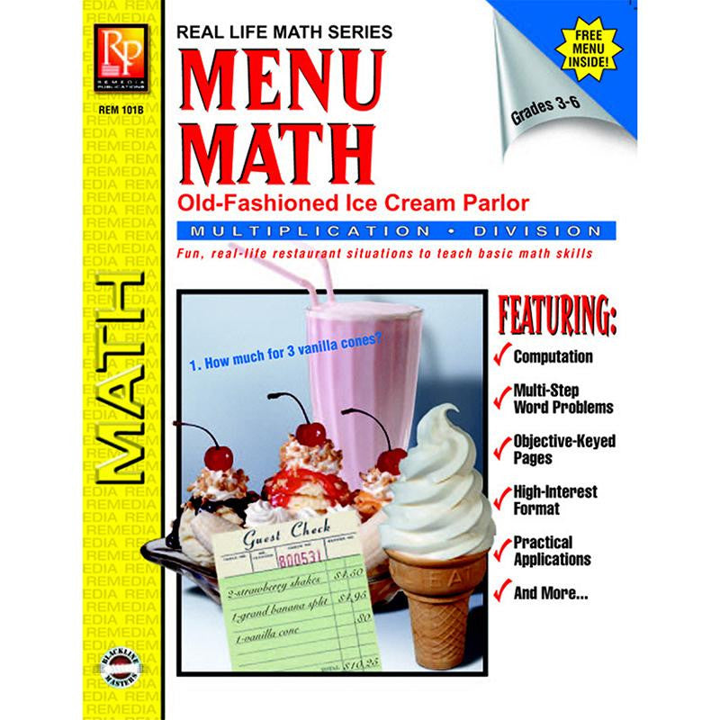 MENU MATH ICE CREAM PARLOR BOOK-2