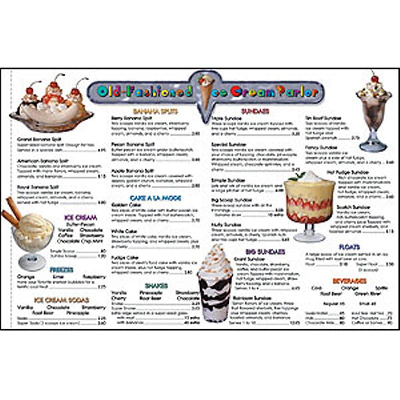 MENU MATH ICE CREAM PARLOR 6PK