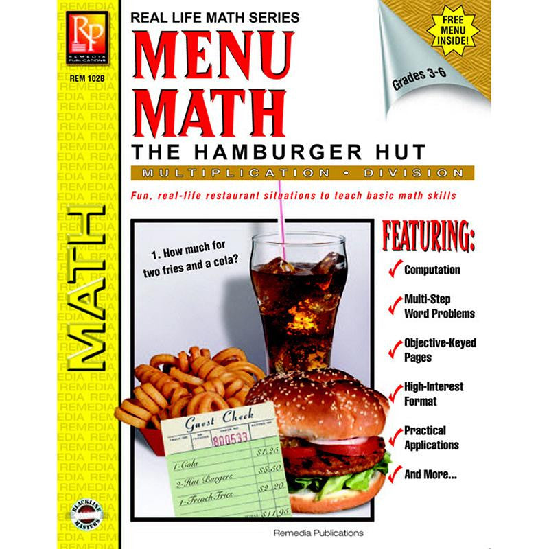 MENU MATH THE HAMBURGER HUT BOOK