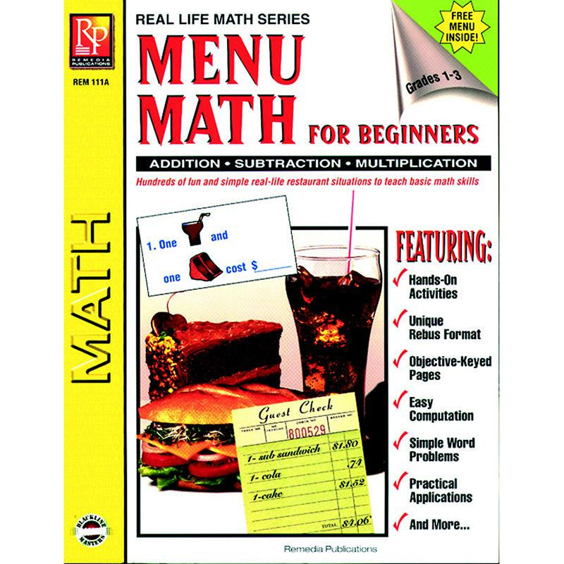 MENU MATH FOR BEGINNERS