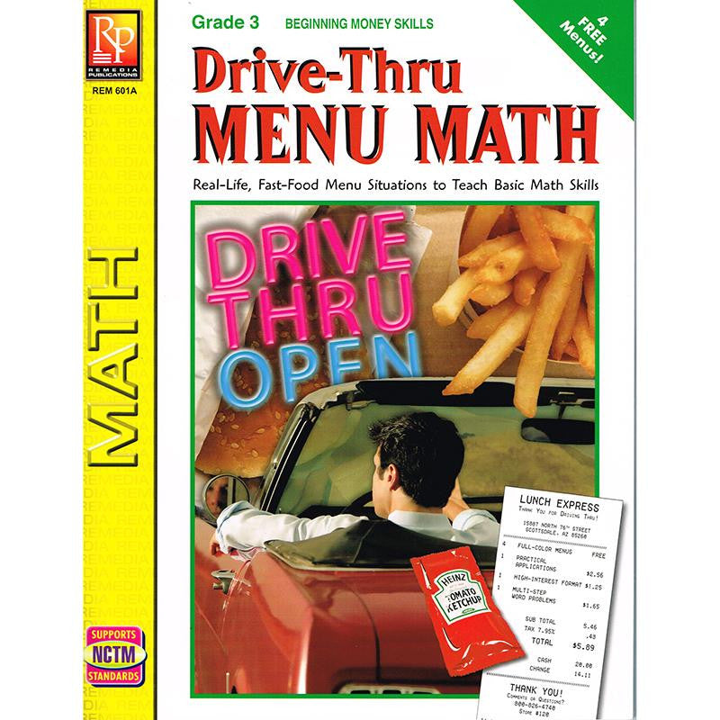 DRIVE THRU MENU MATH BEGINNING