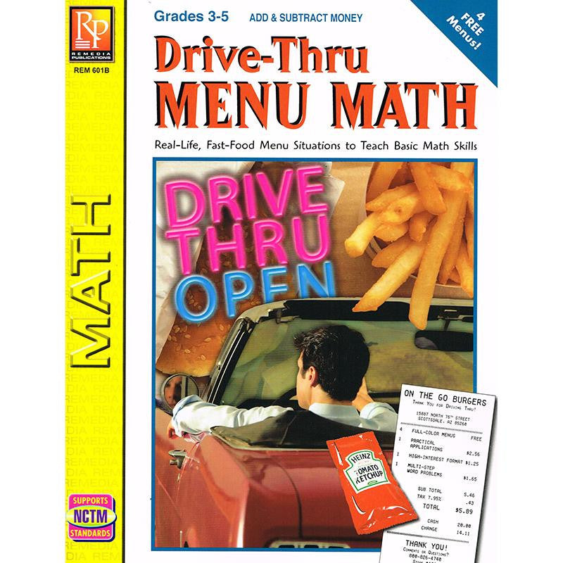 DRIVE THRU MENU MATH ADD & SUBTRACT