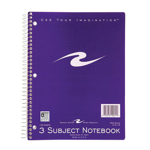 SPIRAL NOTEBOOK 3 SUBJECT 120 PAGES