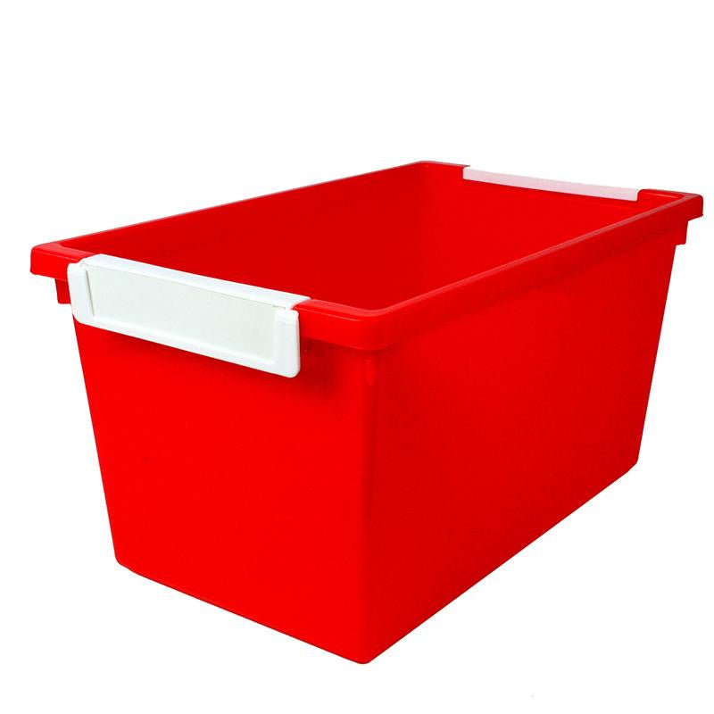 5QT RED TATTLE TRAY W LABEL HOLDER