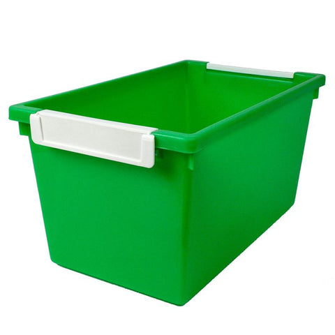 5QT GREEN TATTLE TRAY W LABEL HOLD