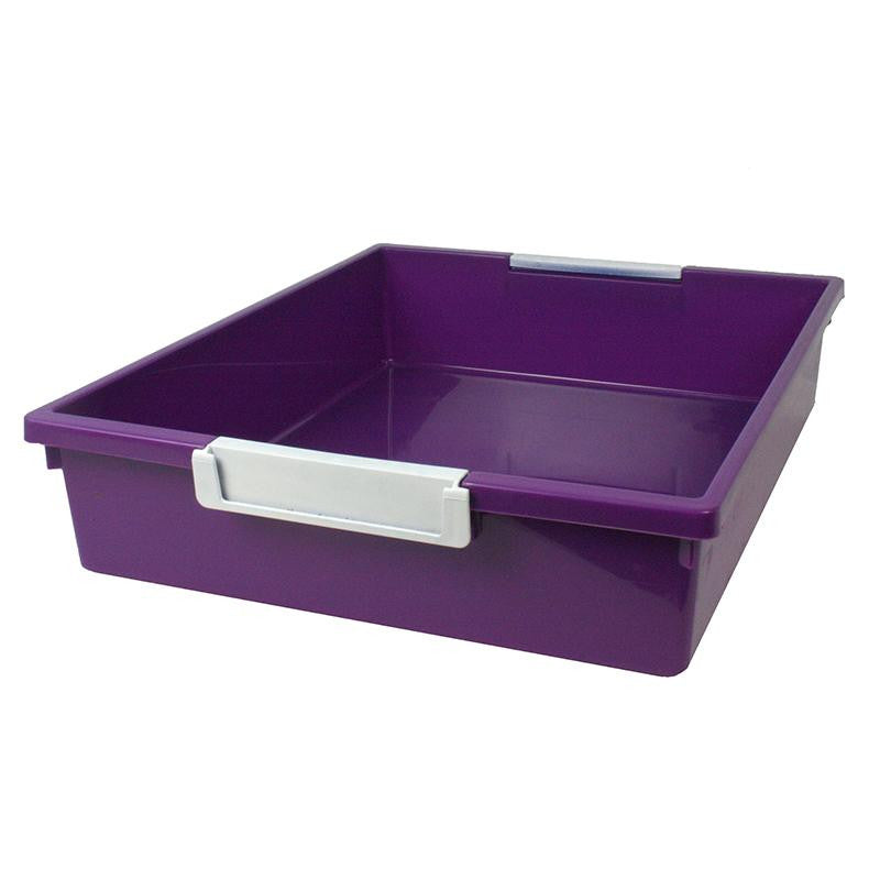 6QT PURPLE TATTLE TRAY W LABEL HOLD