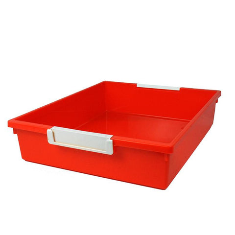 6QT ORANGE TATTLE TRAY W LABEL HOLD