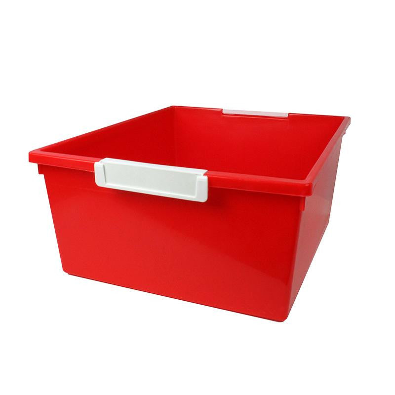 12QT RED TATTLE TRAY W LABEL HOLD