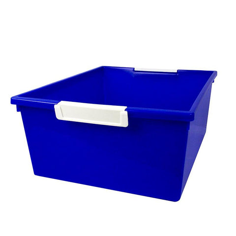 12QT BLUE TATTLE TRAY W LABEL HOLD