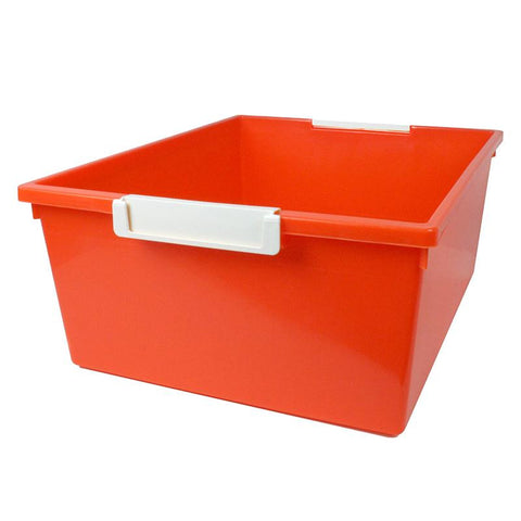 12QT ORANGE TRAY W LABEL HOLD