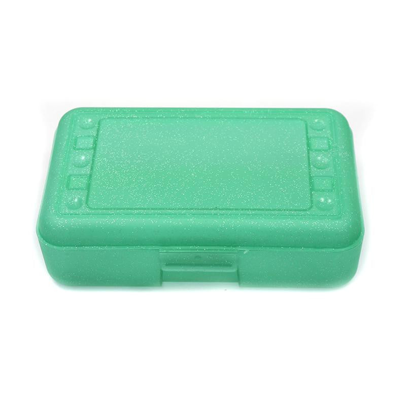 PENCIL BOX LIME SPARKLE