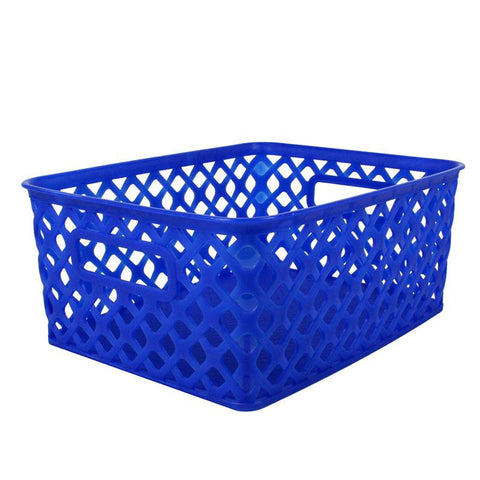 SMALL BLUE WOVEN BASKET