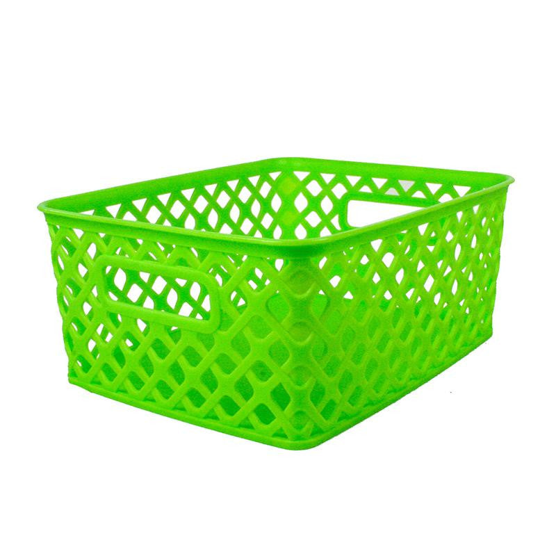 SMALL LIME WOVEN BASKET