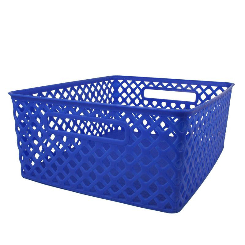 MEDIUM BLUE WOVEN BASKET