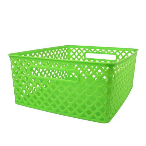 MEDIUM LIME WOVEN BASKET