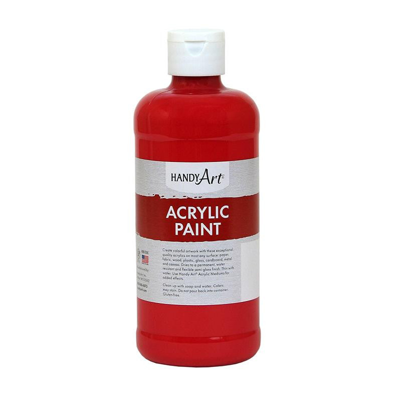 ACRYLIC PAINT 16 OZ BRITE RED