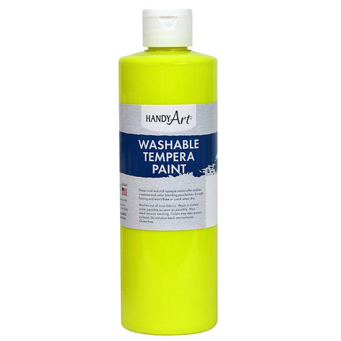 FLUORESCENT YELLOW TEMPERA PAINT