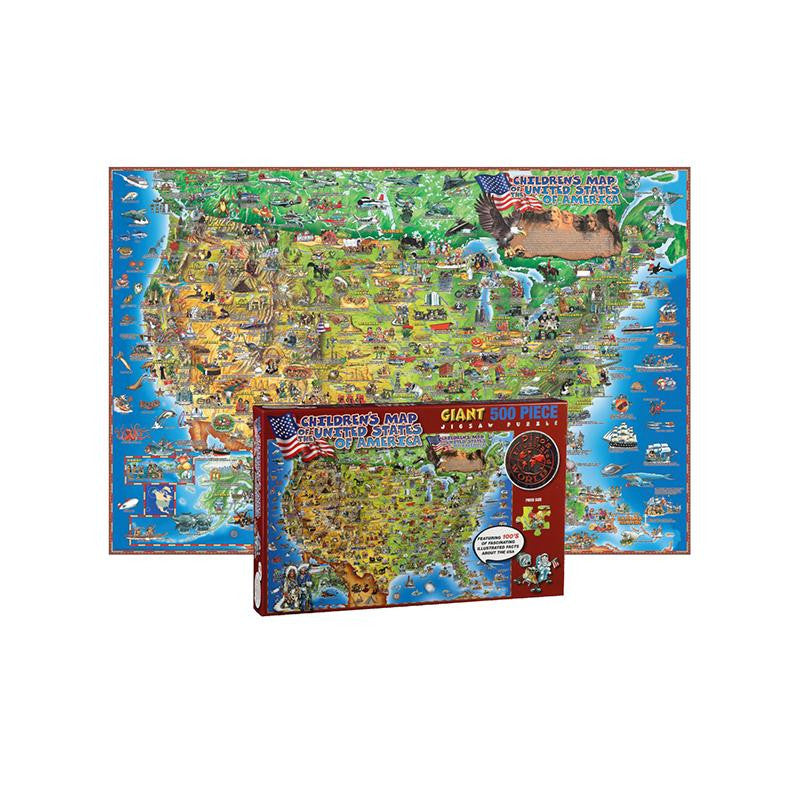 500 PC DINOS CHILDRENS US MAP