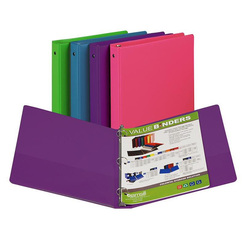 FASHION COLOR BINDER 1IN CAPACITY