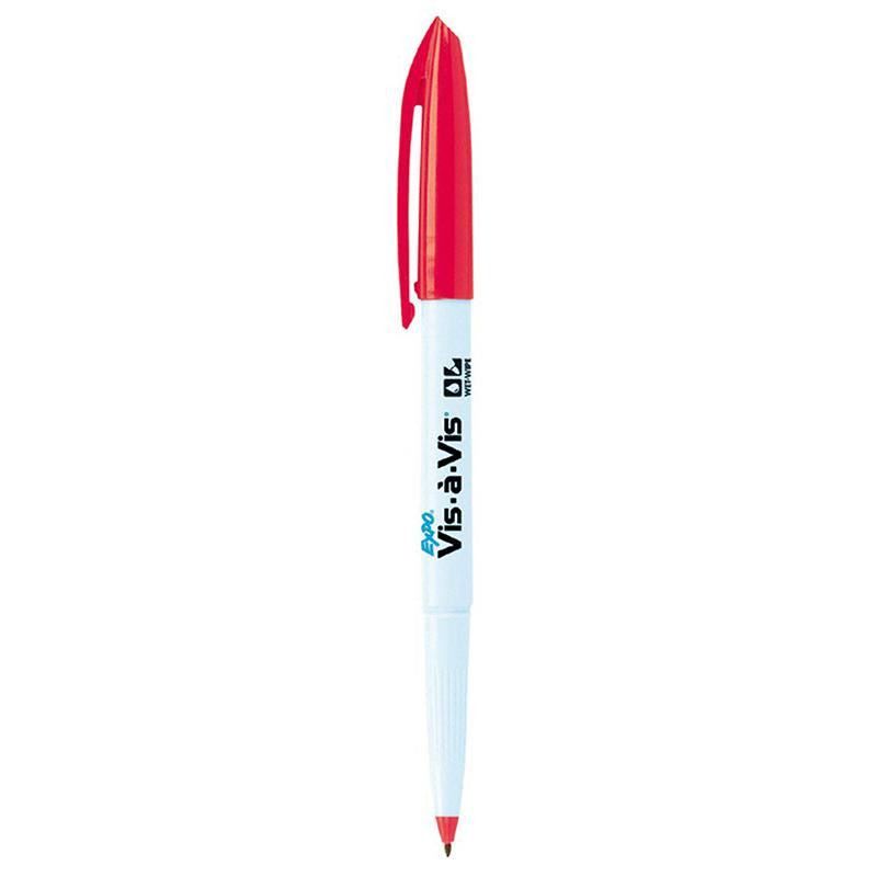 MARKER VIS A VIS FINE RED WET-ERASE