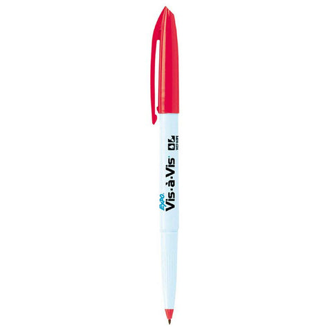 MARKER VIS A VIS FINE RED WET-ERASE