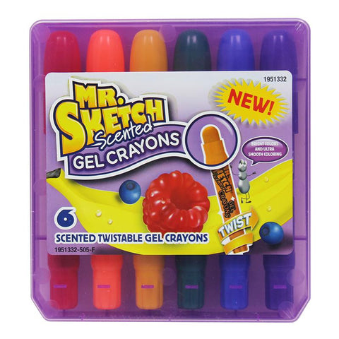 MR SKETCH SCENTED GEL CRAYONS 6 CT