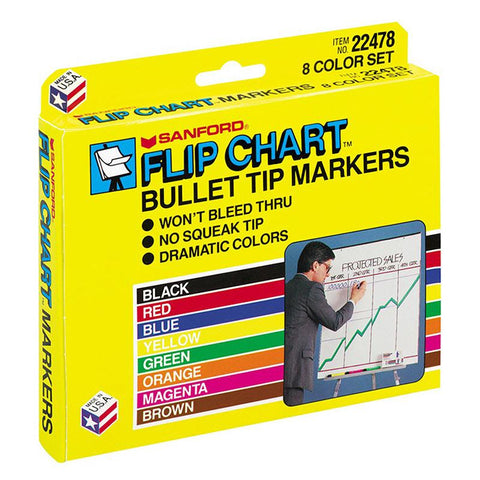 MARKER SET FLIP CHART 8 COLOR