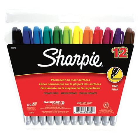 SANFORD SHARPIE FINE 12-COLOR SET