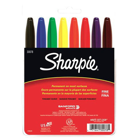 SHARPIE PERMANENT FINE POINT 8-SET