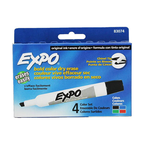 MARKER SET EXPO DRY ERASE 4 COLOR