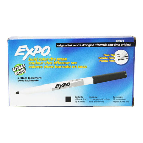 MARKER EXPO DRY ERASE FINE BLK