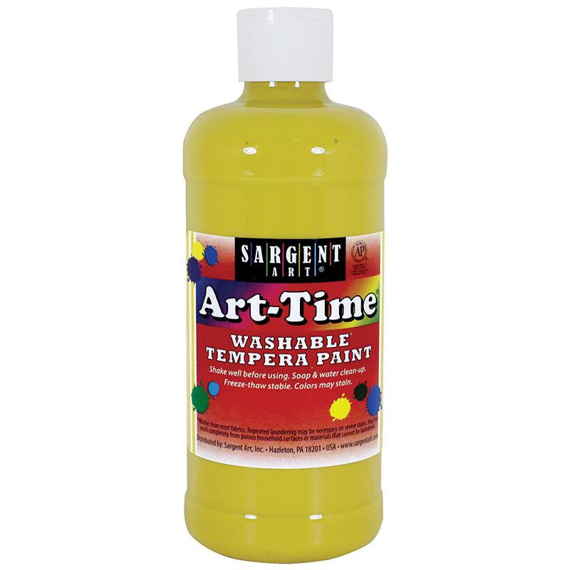 YELLOW ART-TIME WASHABLE PAINT 16OZ