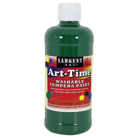 GREEN ART-TIME WASHABLE PAINT 16 OZ