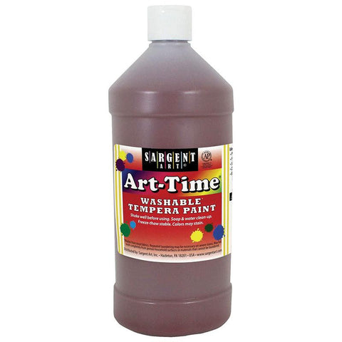 BROWN ART-TIME WASHABLE PAINT 32 OZ