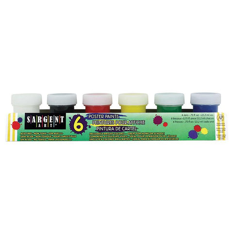 PRIMARY POSTER PAINT SET .75OZ 6CT