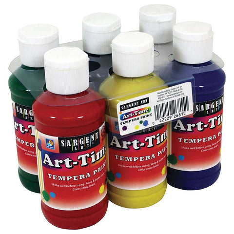 ART TIME 4OZ TEMPERA 6ST PRIMARY