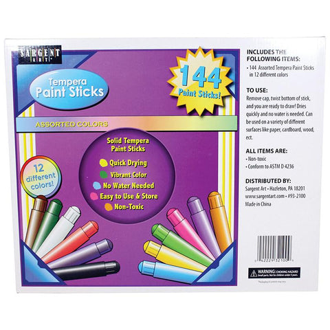 TEMPERA STICK 144CT CLASSPACK ASSRT