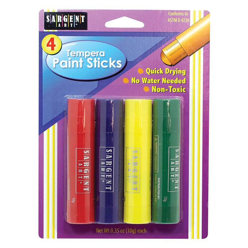 TEMPERA STICK 4 PK RED BLU GRN YLW