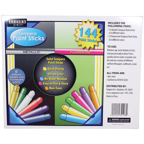 TEMPERA STICK 144 CT CLASSPACK