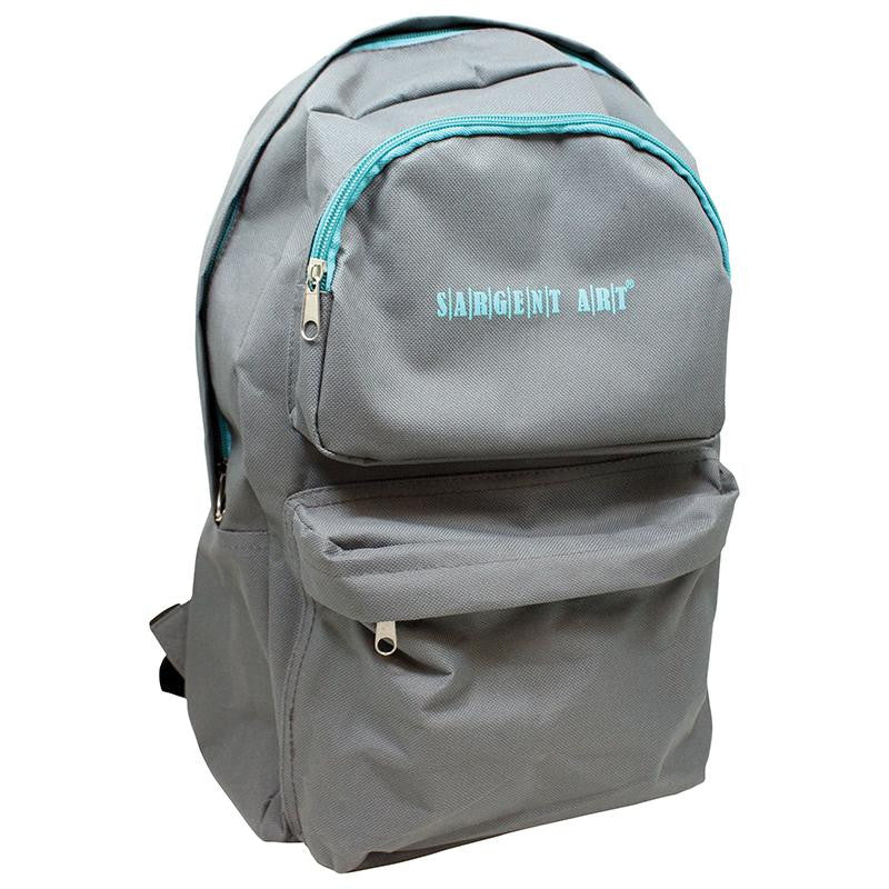 ECONOMY BACKPACK GRAY-TEAL ZIPPER