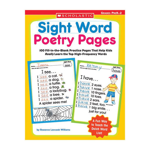 SIGHT WORD POETRY PAGES